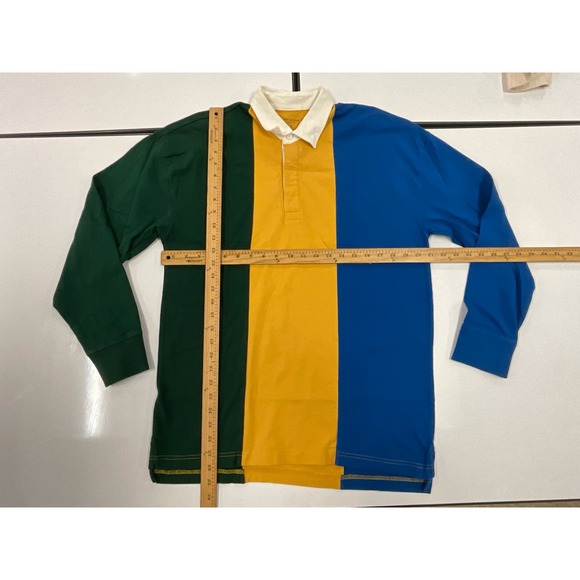 Vintage Arizona Jean Co. Sz Small~COLOR BLOCK~Pattern~ Long Sleeve Polo - Picture 5 of 7